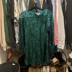 Steve Madden sparkly green dress